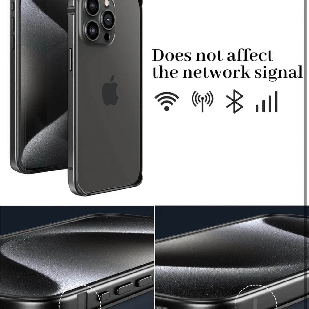 Slim Fit Metal Bumper Case for iPhone 15 Pro Max 6.7 inch (038)